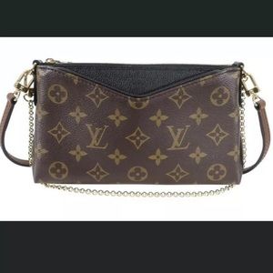Louis Vuitton Pallas Monogram Clutch Crossbody